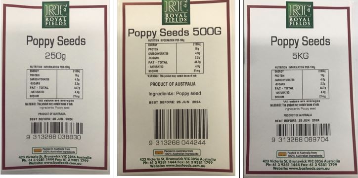 Royal Fields Poppy Seeds 250g, 500g and 5kg